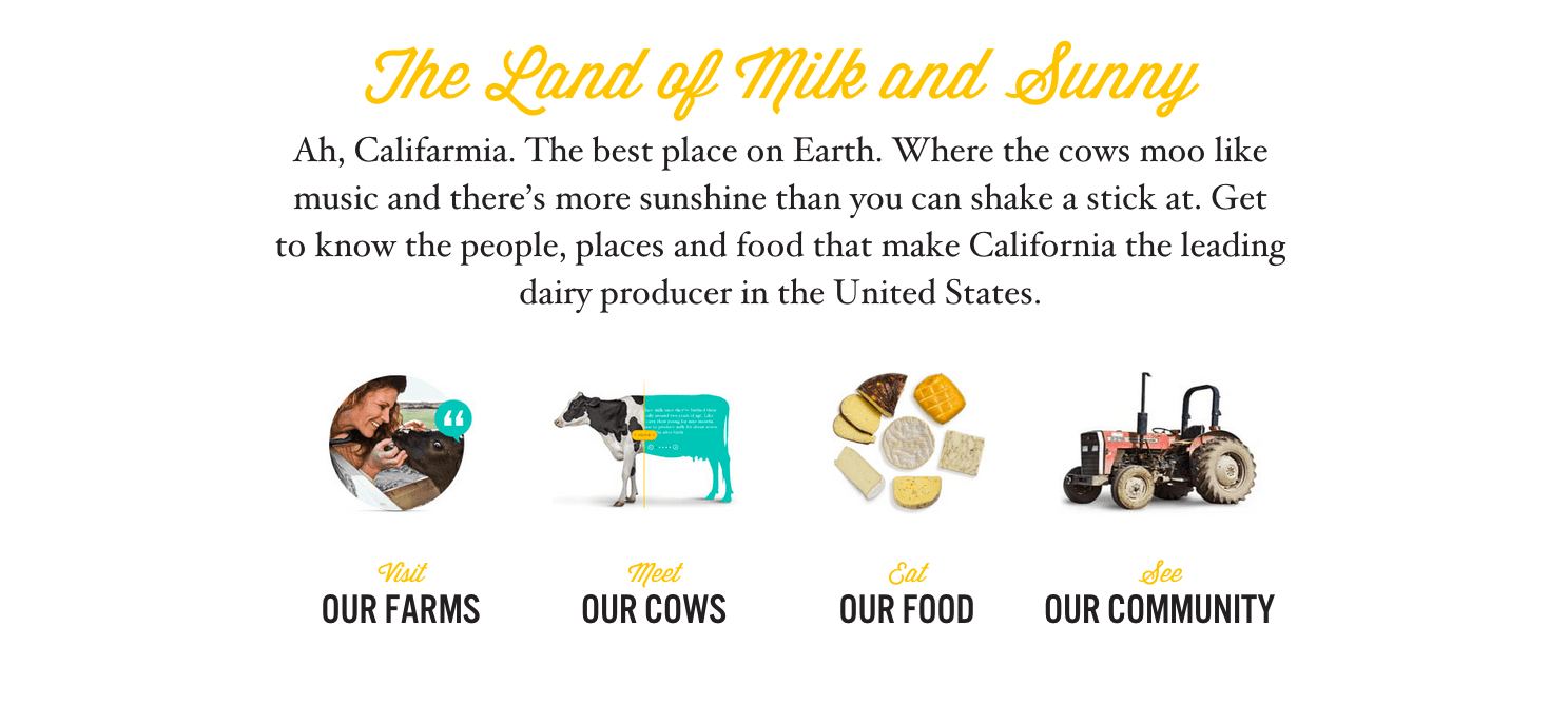 RealCaliforniaMilk.com Redesign — plate 2