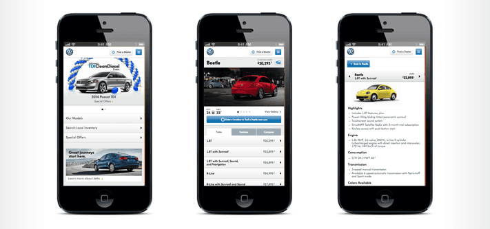 Volkswagen Mobile Website — plate 1
