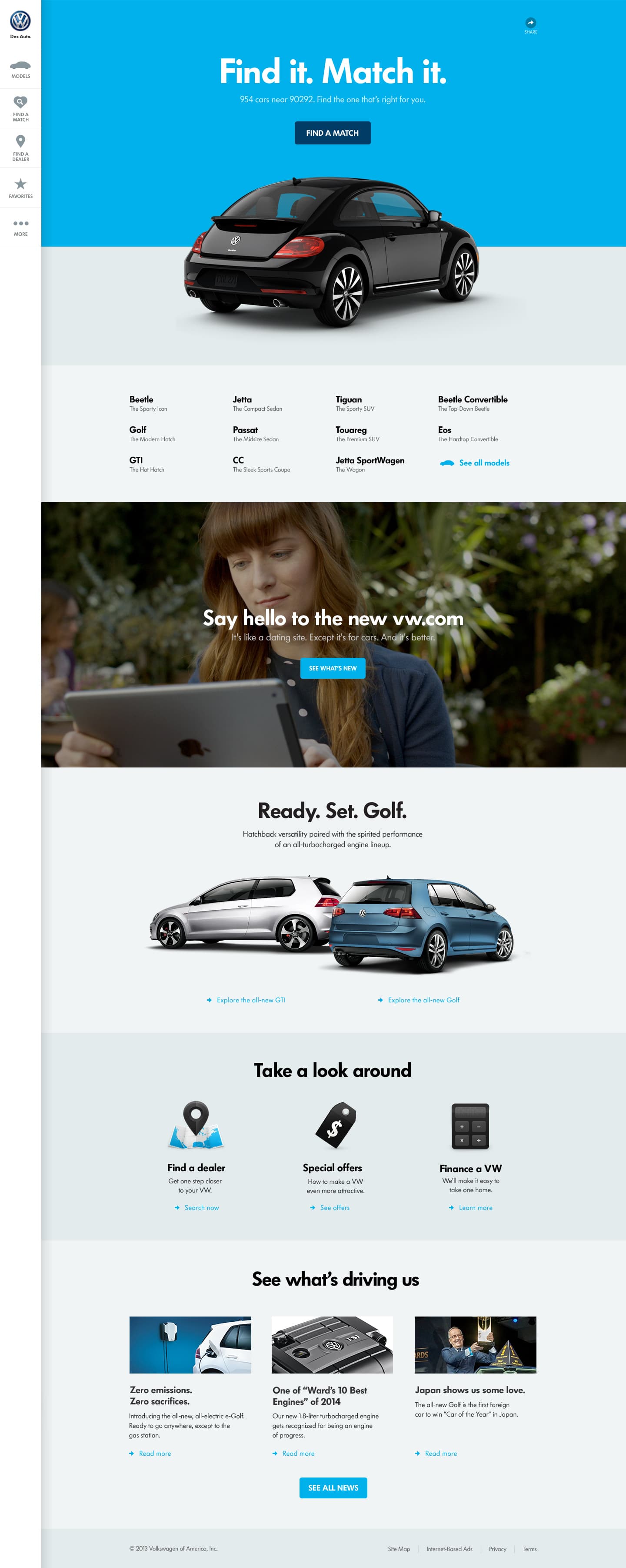 Volkswagen Website Redesign (VW.com) — plate 1